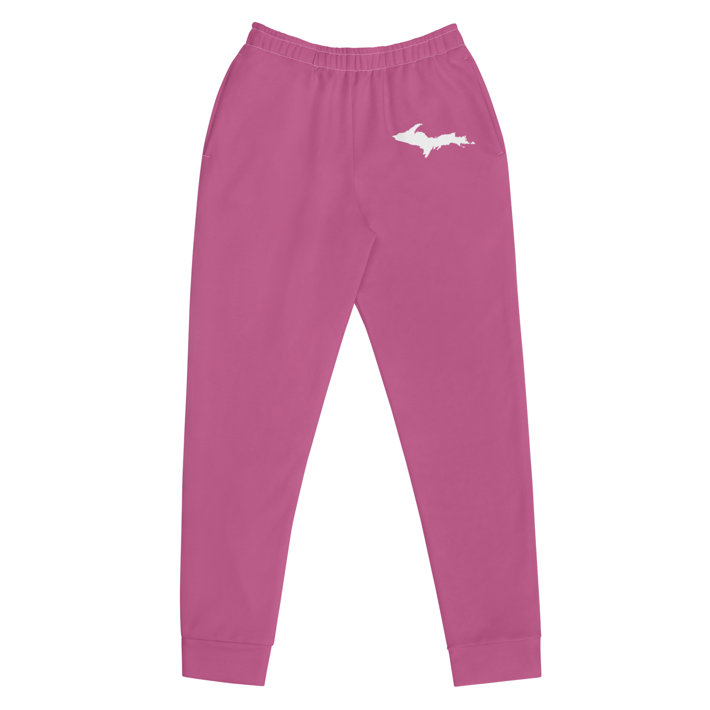 Michigan Upper Peninsula Joggers (w/ UP Outline) | Women's - Apple Blossom Pink