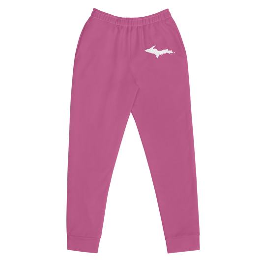 Michigan Upper Peninsula Joggers (w/ UP Outline) | Women's - Apple Blossom Pink