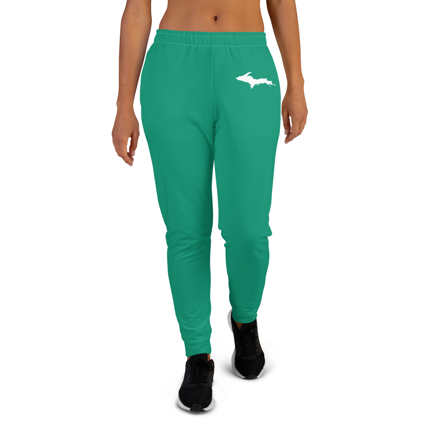 Michigan Upper Peninsula Joggers (w/ UP Outline) | Women's - Emerald Green