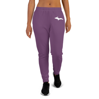 Michigan Upper Peninsula Joggers (w/ UP Outline) | Women's - Plum