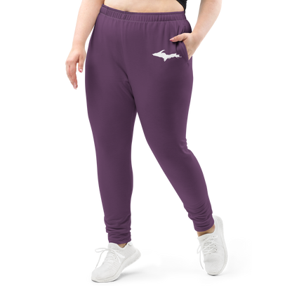 Michigan Upper Peninsula Joggers (w/ UP Outline) | Women's - Plum