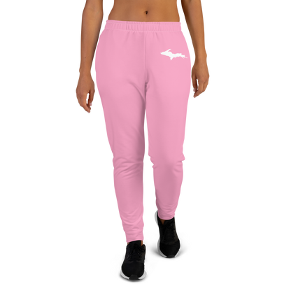 Michigan Upper Peninsula Joggers (w/ UP Outline) | Women's - '67 Caddie Pink