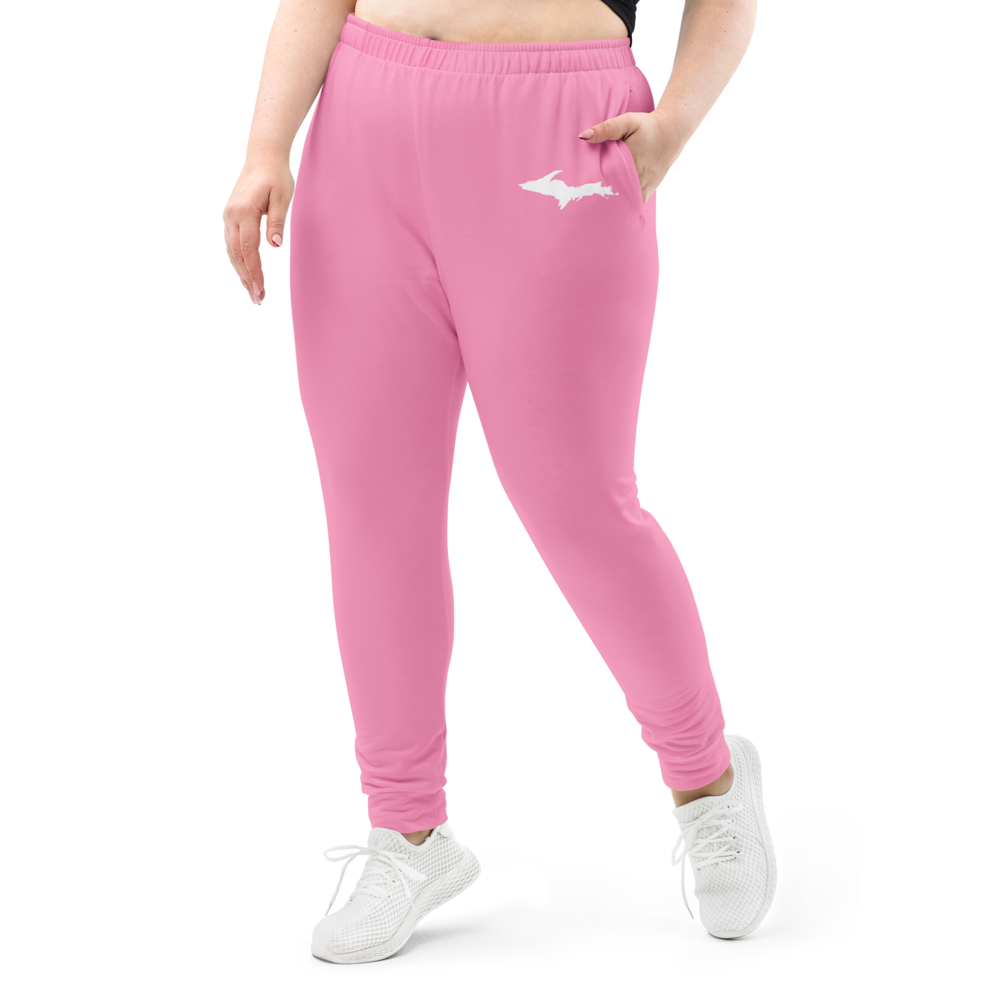 Michigan Upper Peninsula Joggers (w/ UP Outline) | Women's - '67 Caddie Pink