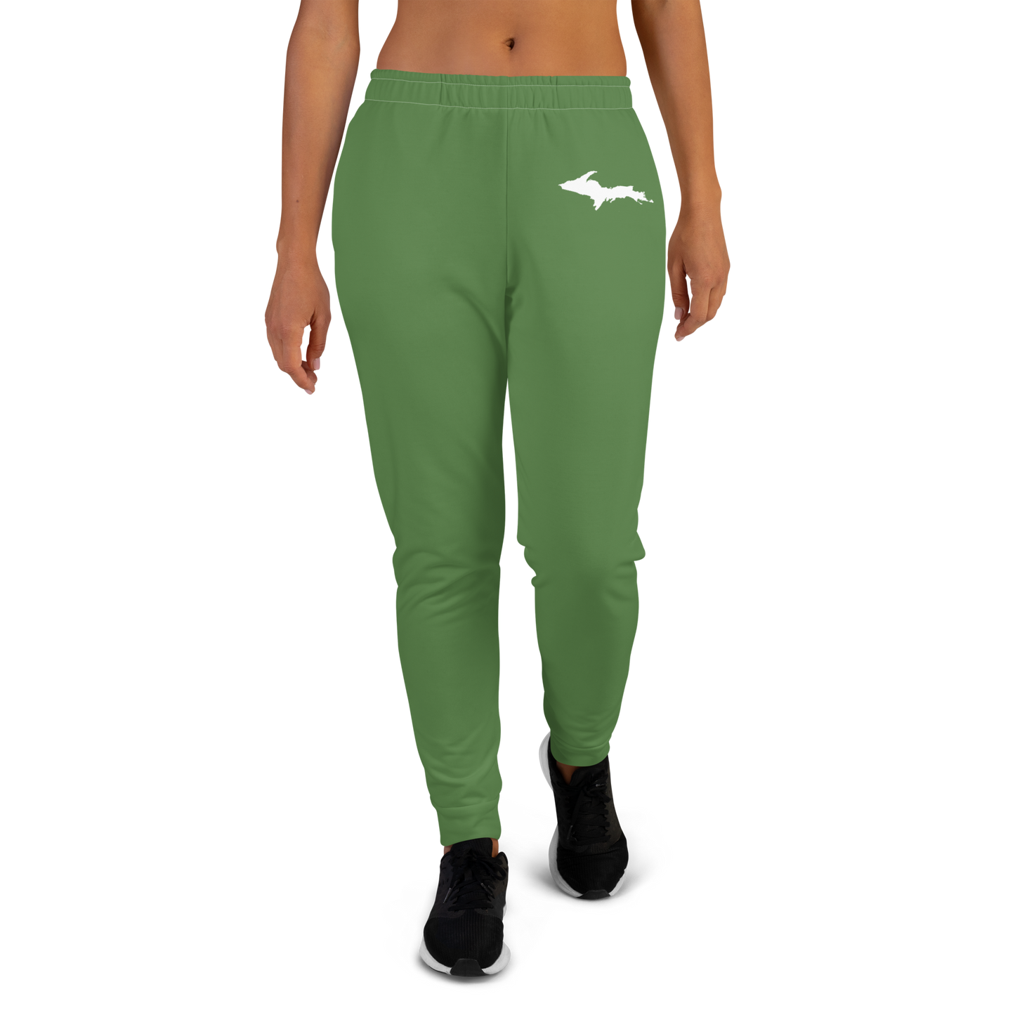 Michigan Upper Peninsula Joggers (w/ UP Outline) | Women's - Pine Green