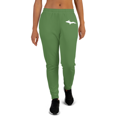 Michigan Upper Peninsula Joggers (w/ UP Outline) | Women's - Pine Green