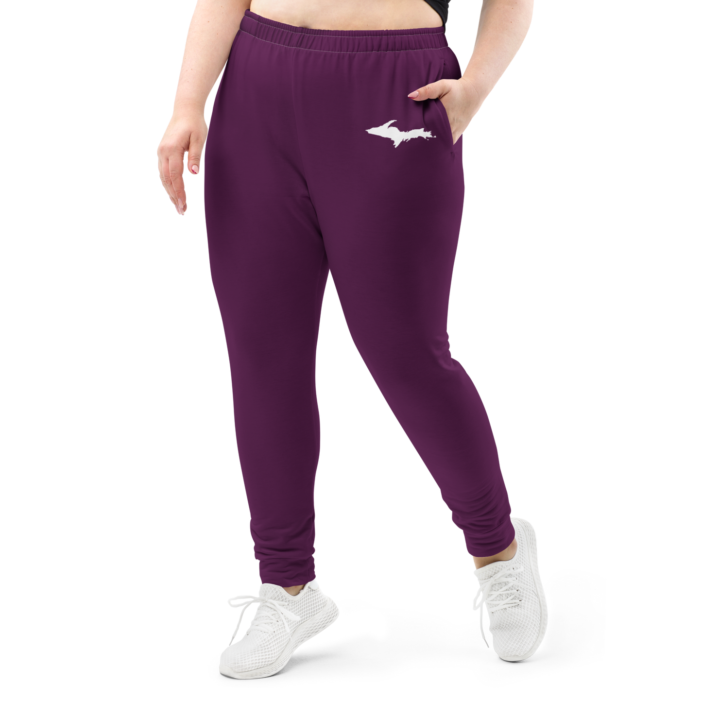 Michigan Upper Peninsula Joggers (w/ UP Outline) | Women's - Tyrian Purple