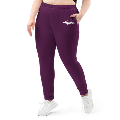 Michigan Upper Peninsula Joggers (w/ UP Outline) | Women's - Tyrian Purple