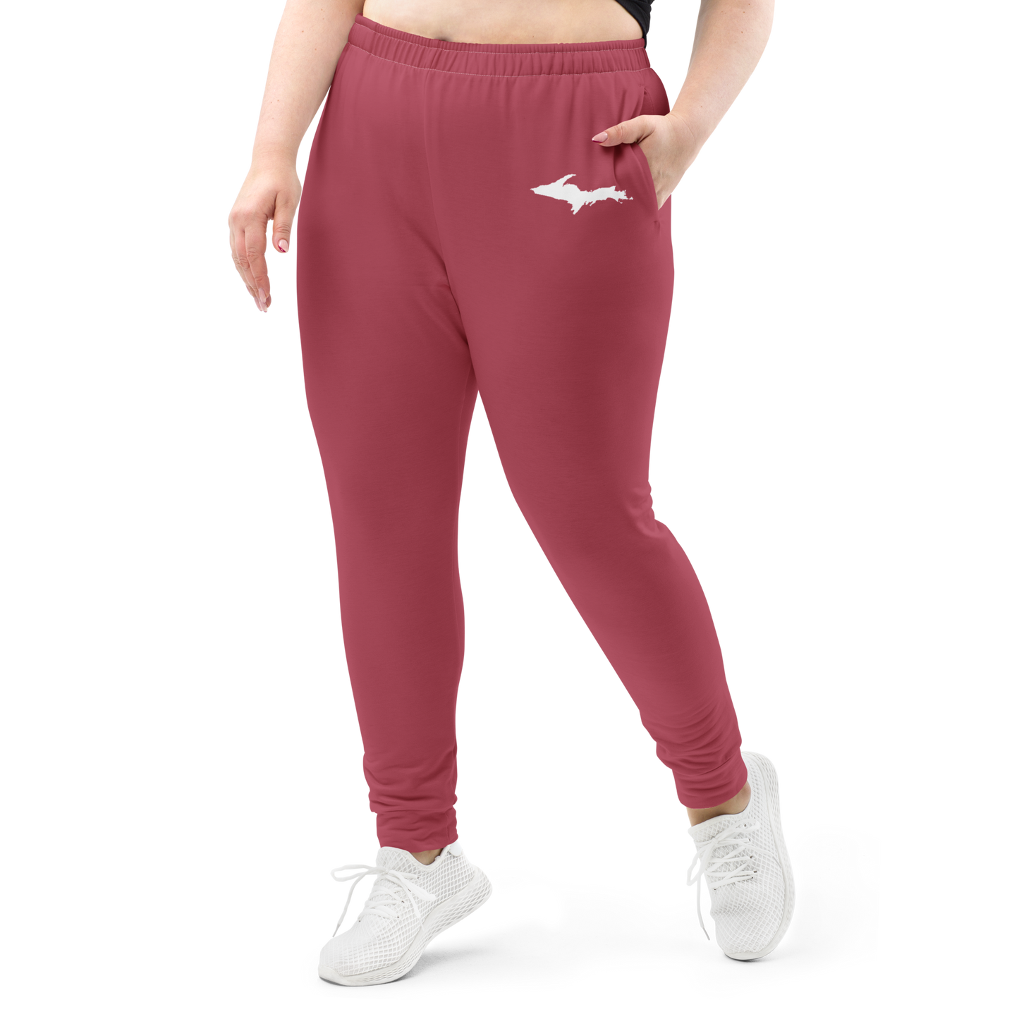 Michigan Upper Peninsula Joggers (w/ UP Outline) | Women's - Popstar Pink