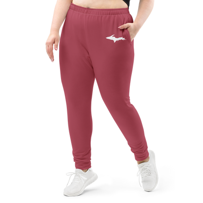 Michigan Upper Peninsula Joggers (w/ UP Outline) | Women's - Popstar Pink