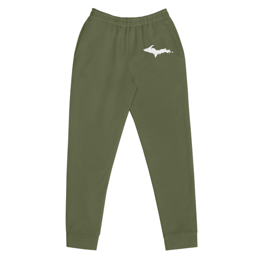 Michigan Upper Peninsula Joggers (w/ UP Outline) | Women's - Army Green