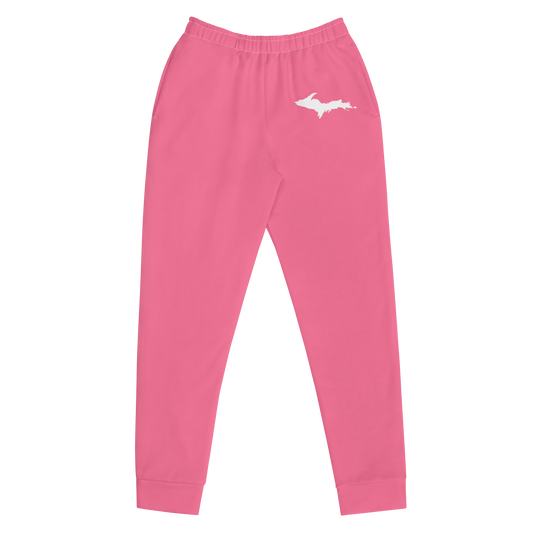 Michigan Upper Peninsula Joggers (w/ UP Outline) | Women's - Rhodochrosite Pink