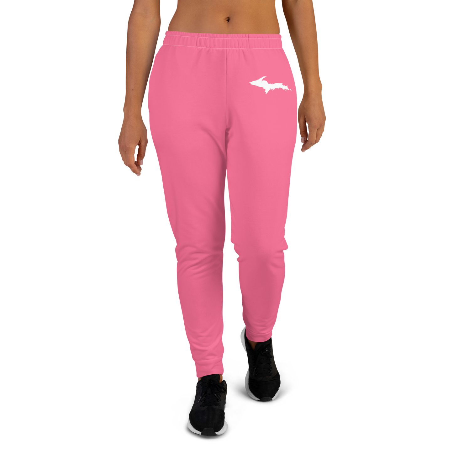 Michigan Upper Peninsula Joggers (w/ UP Outline) | Women's - Rhodochrosite Pink