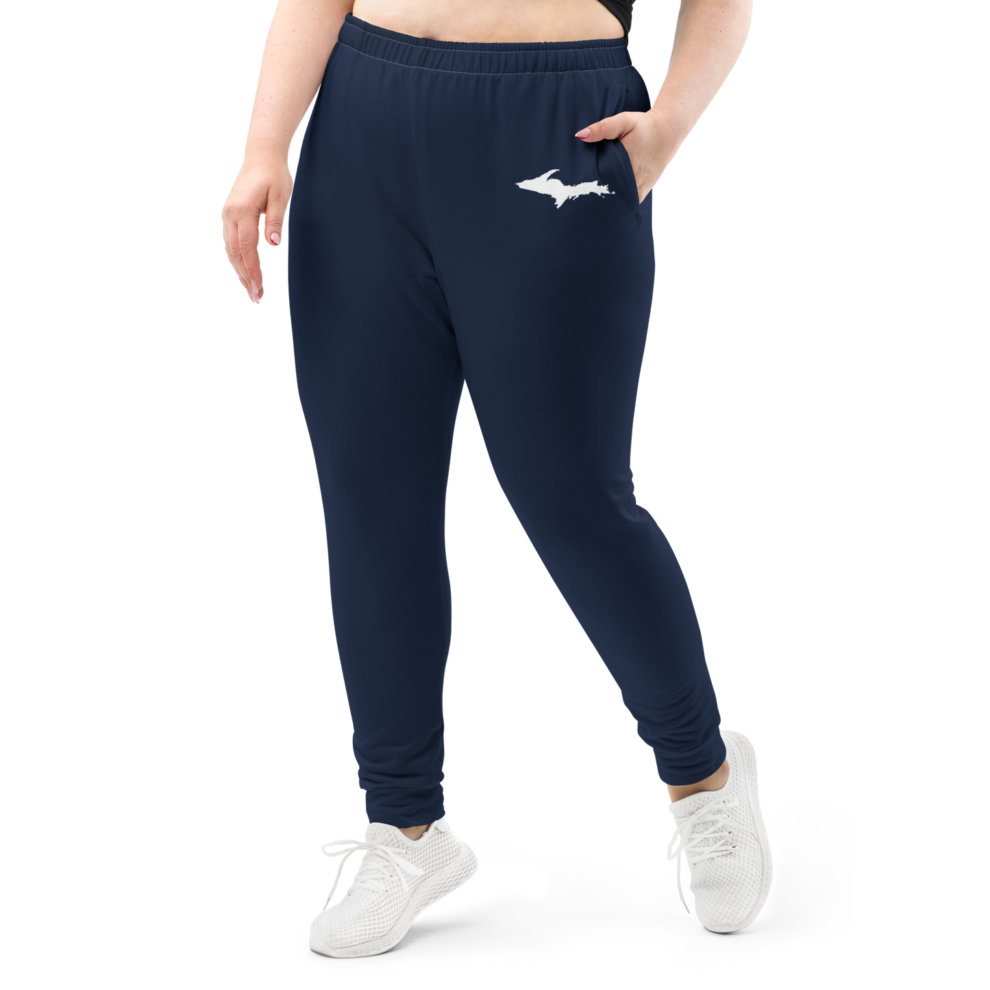 Michigan Upper Peninsula Joggers (w/ UP Outline) | Women's - Navy