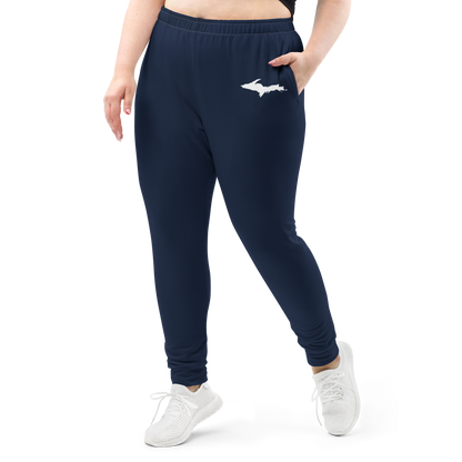 Michigan Upper Peninsula Joggers (w/ UP Outline) | Women's - Navy