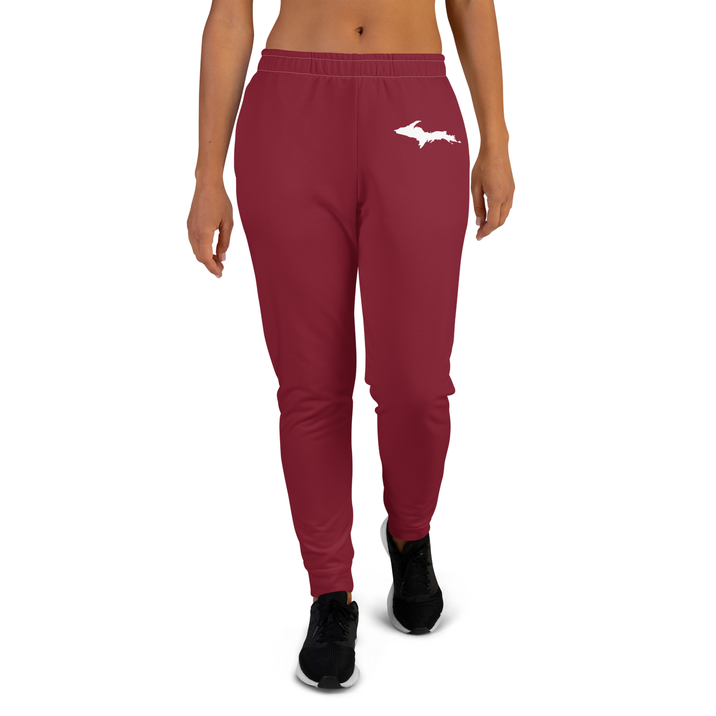 Michigan Upper Peninsula Joggers (w/ UP Outline) | Women's - Burgandy