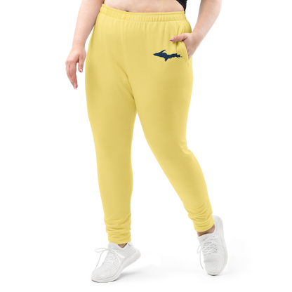 Michigan Upper Peninsula Joggers (w/ UP Outline) | Women's - Cherry Yellow