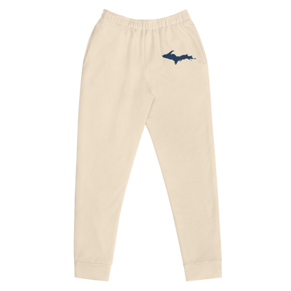 Michigan Upper Peninsula Joggers (w/ UP Outline) | Women's - Champagne White