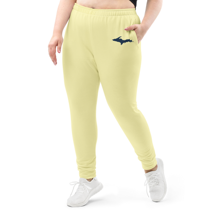 Michigan Upper Peninsula Joggers (w/ UP Outline) | Women's - Canary Yellow