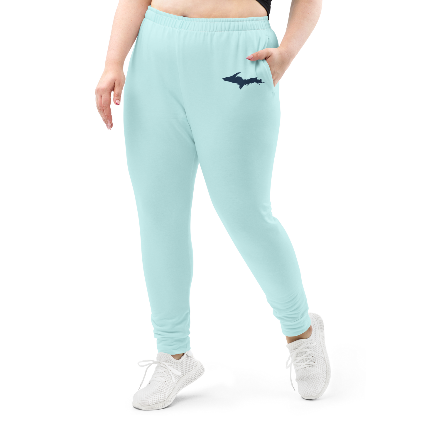 Michigan Upper Peninsula Joggers (w/ UP Outline) | Women's - Cyan