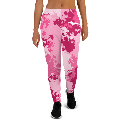 Michigan Upper Peninsula Joggers (w/ UP Outline) | Women's - Pink Camo