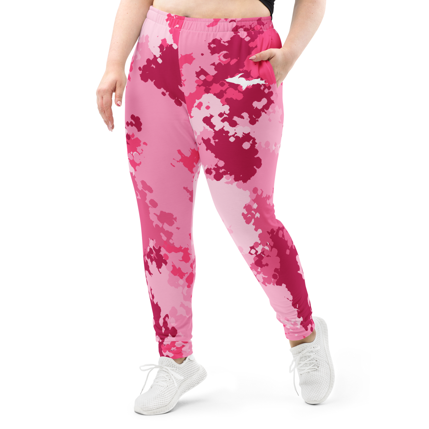 Michigan Upper Peninsula Joggers (w/ UP Outline) | Women's - Pink Camo