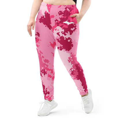 Michigan Upper Peninsula Joggers (w/ UP Outline) | Women's - Pink Camo