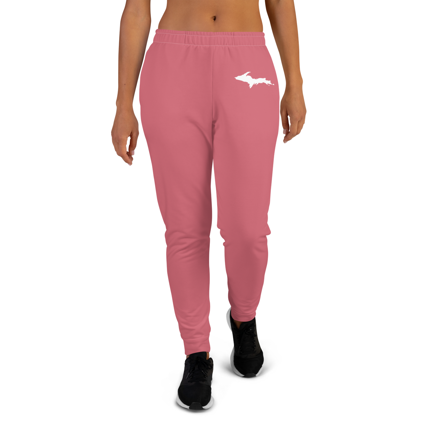 Michigan Upper Peninsula Joggers (w/ UP Outline) | Women's - Watermelon Pink