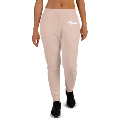 Michigan Upper Peninsula Joggers (w/ UP Outline) | Women's - Rose Gold