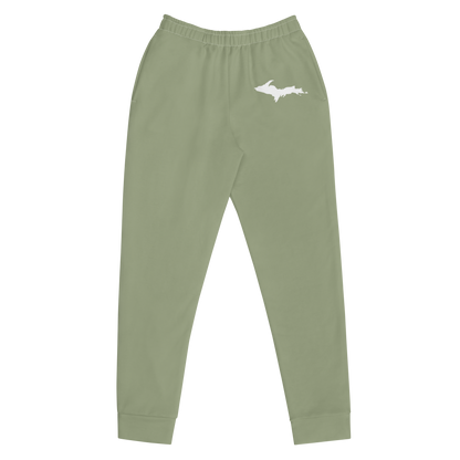 Michigan Upper Peninsula Joggers (w/ UP Outline) | Women's - Beachgrass Green