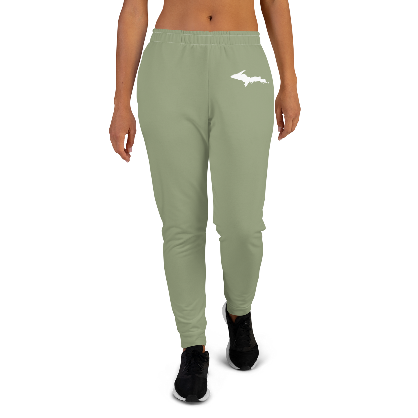 Michigan Upper Peninsula Joggers (w/ UP Outline) | Women's - Beachgrass Green