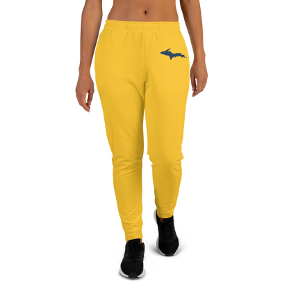 Michigan Upper Peninsula Joggers (w/ UP Outline) | Women's - Superior Gold