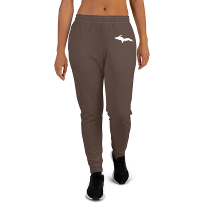 Michigan Upper Peninsula Joggers (w/ UP Outline) | Women's - Hickory Color