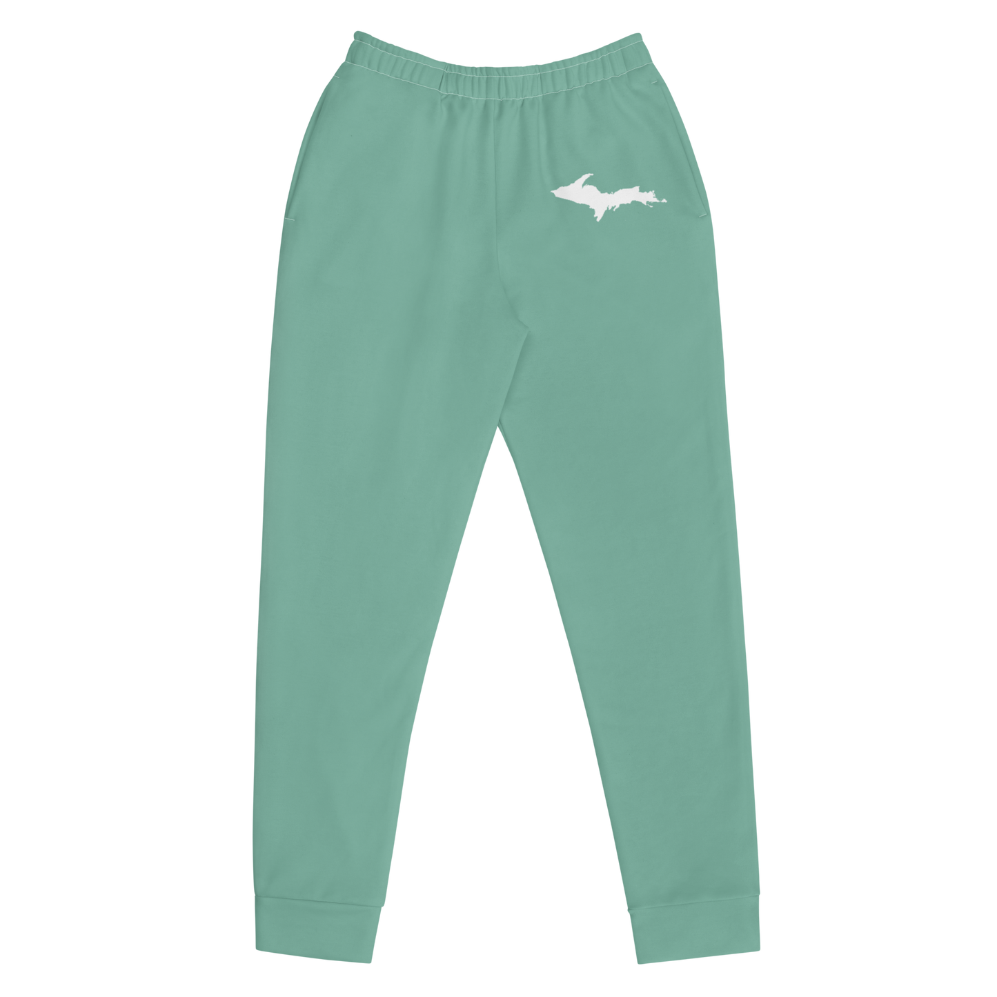 Michigan Upper Peninsula Joggers (w/ UP Outline) | Women's - Metallic Mint Green