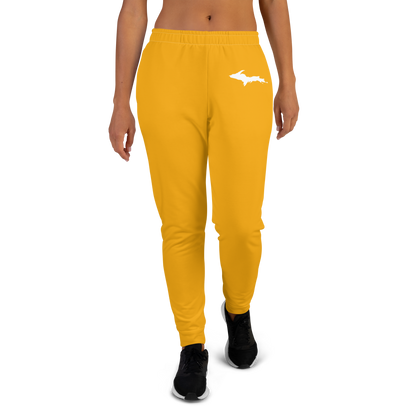 Michigan Upper Peninsula Joggers (w/ UP Outline) | Women's - Birch Leaf Orange