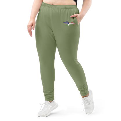 Women's Michigan Upper Peninsula Joggers (w/ UP Outline) | Women's - Beachgrass Green