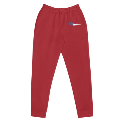 Michigan Upper Peninsula Joggers (w/ UP Outline) | Women's - Thimbleberry Red