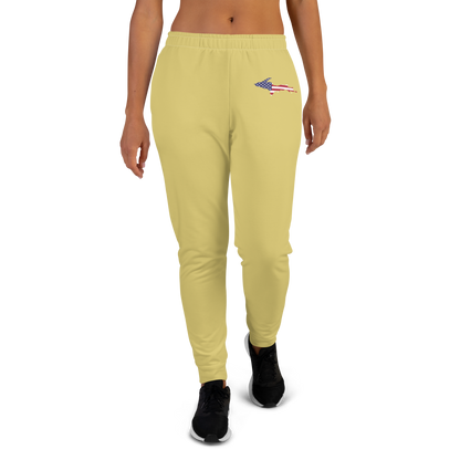 Michigan Upper Peninsula Joggers (w/ UP Outline) | Women's - Plum Yellow