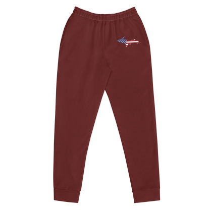 Michigan Upper Peninsula Joggers (w/ UP Outline) | Women's - Cherrywood Color