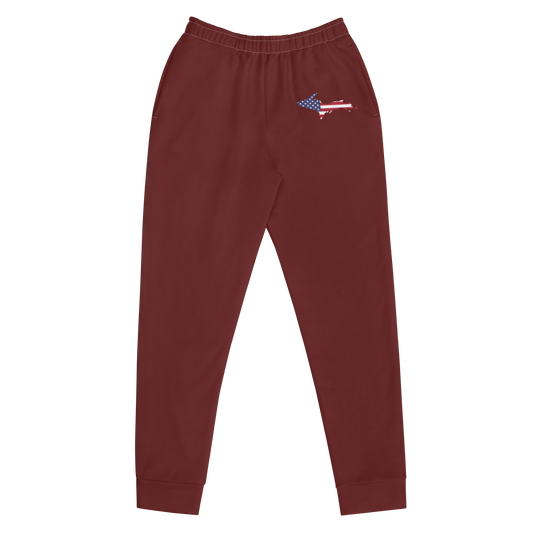 Michigan Upper Peninsula Joggers (w/ UP Outline) | Women's - Cherrywood Color