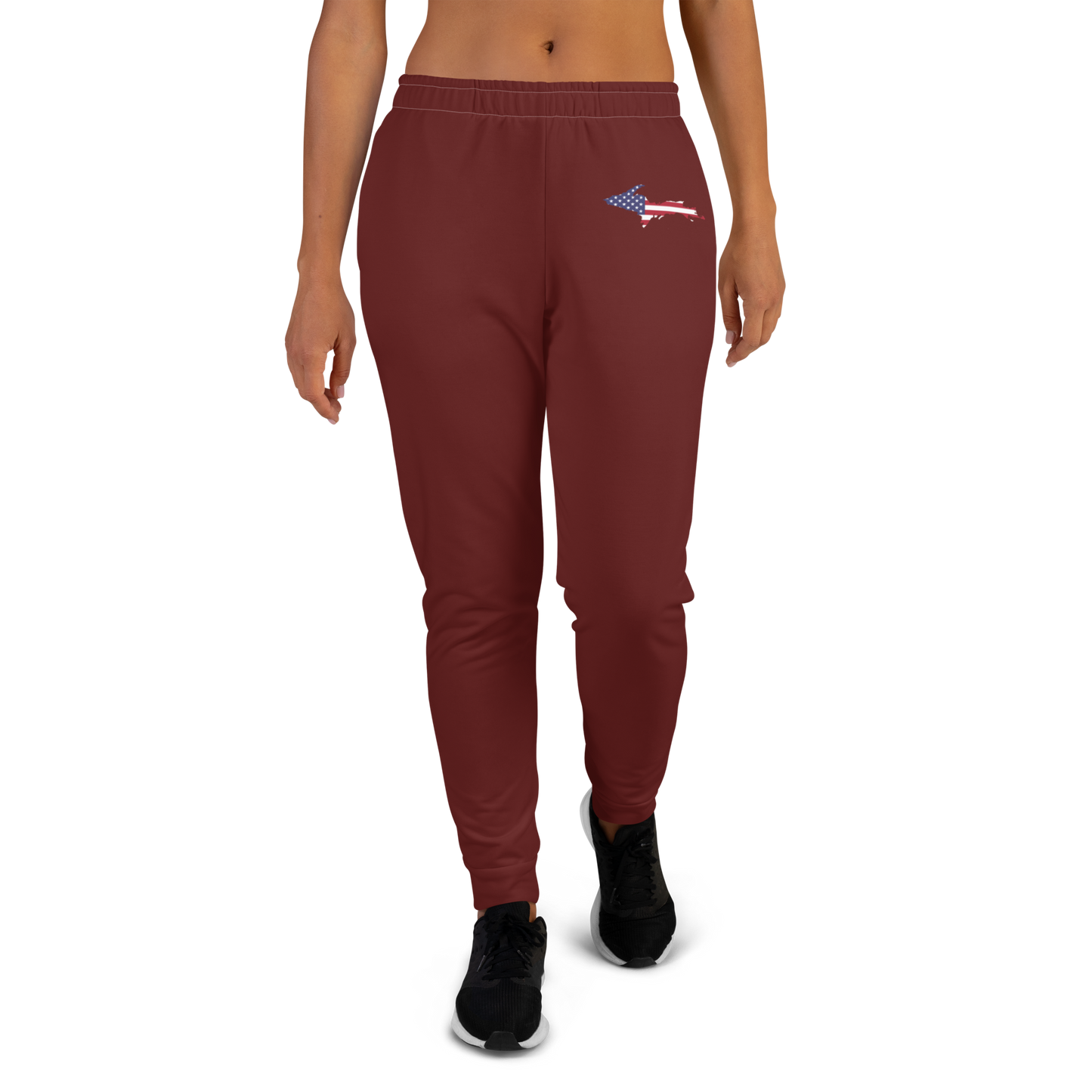 Michigan Upper Peninsula Joggers (w/ UP Outline) | Women's - Cherrywood Color