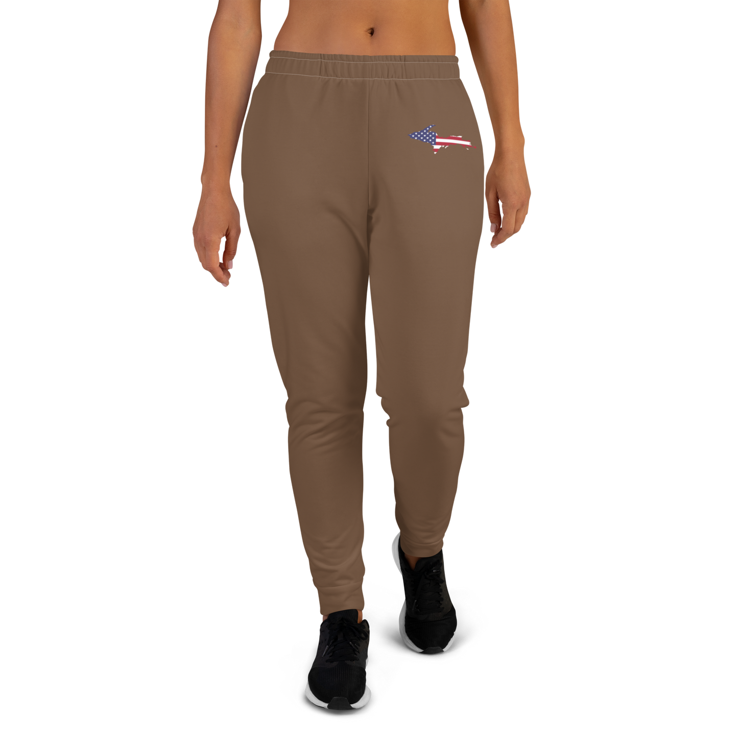 Michigan Upper Peninsula Joggers (w/ UP Outline) | Women's - Coffee Color