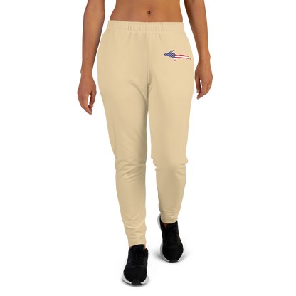 Michigan Upper Peninsula Joggers (w/ UP Outline) | Women's - Maple Color