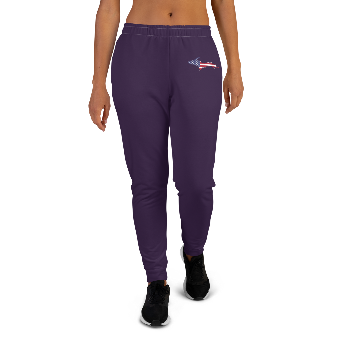 Michigan Upper Peninsula Joggers (w/ UP Outline) | Women's - Blackcurrant