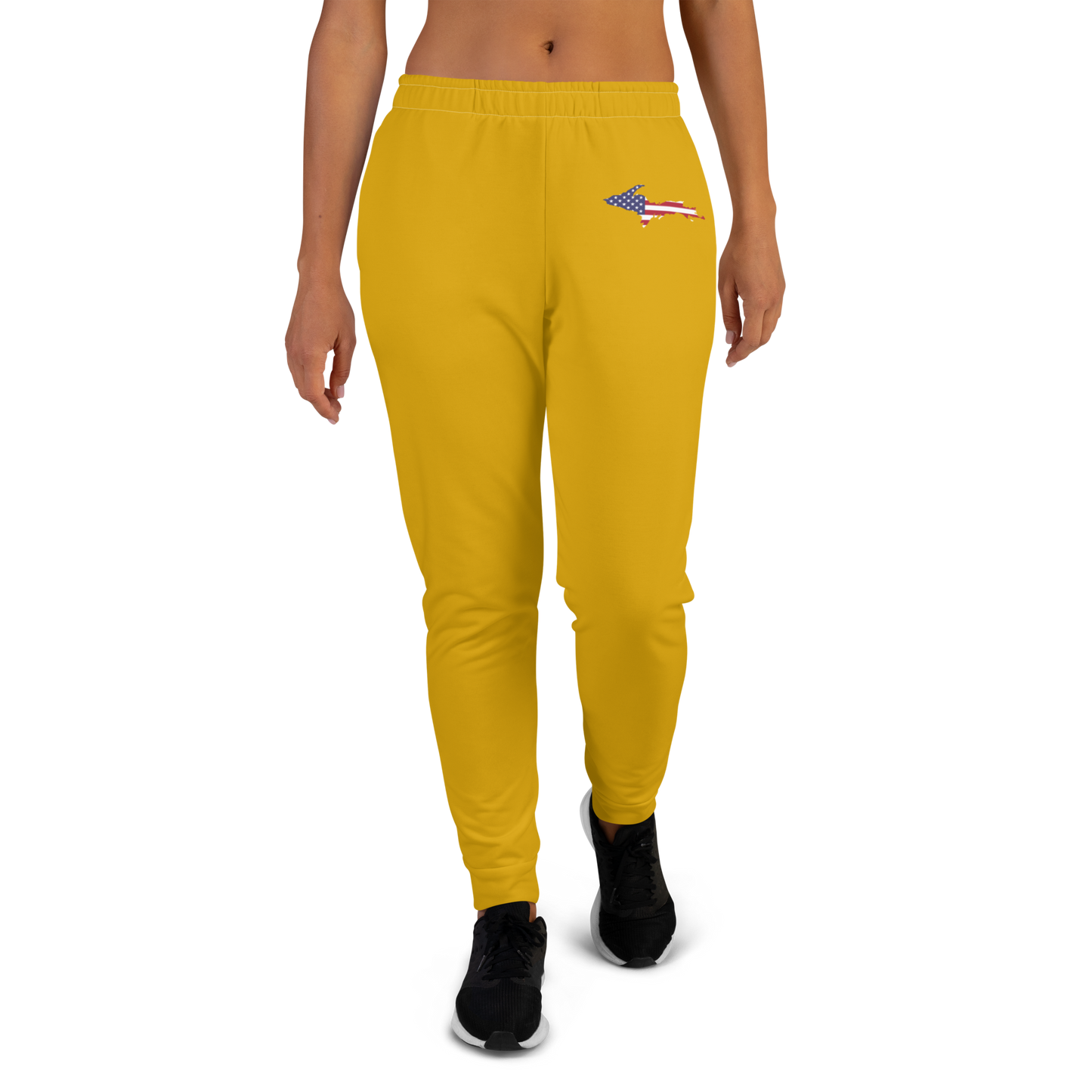 Michigan Upper Peninsula Joggers (w/ UP Outline) | Women's - Gold Bullion