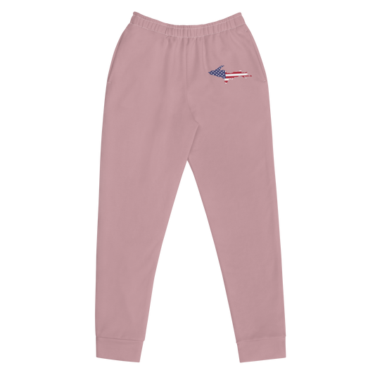 Michigan Upper Peninsula Joggers (w/ UP Outline) | Women's - Cherry Blossom Pink