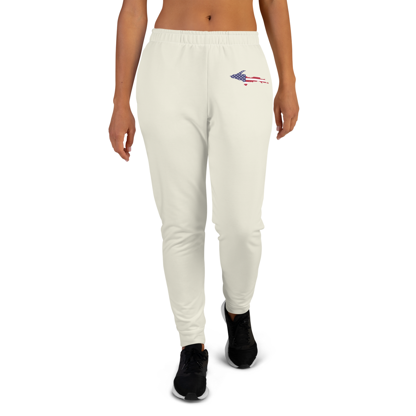 Michigan Upper Peninsula Joggers (w/ UP Outline) | Women's - Ivory White