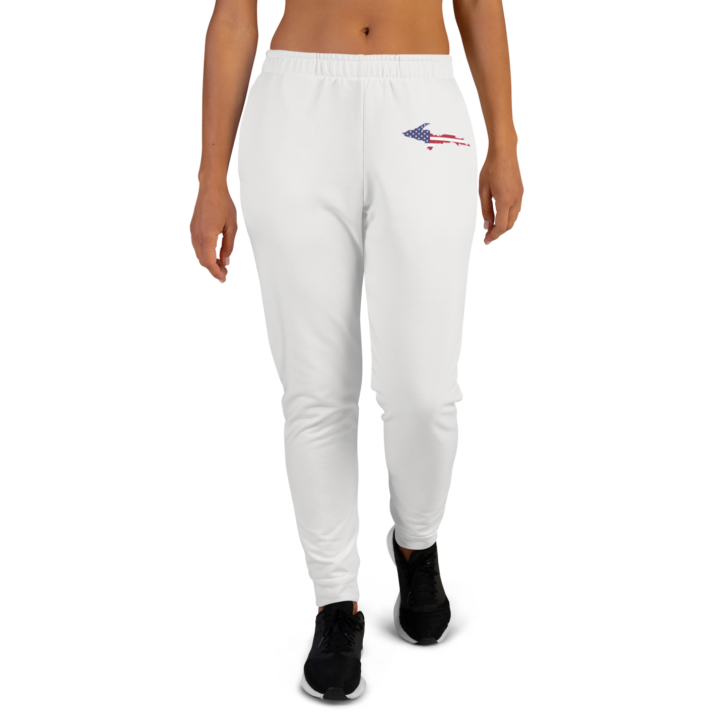 Michigan Upper Peninsula Joggers (w/ UP Outline) | Women's - Birch Bark White