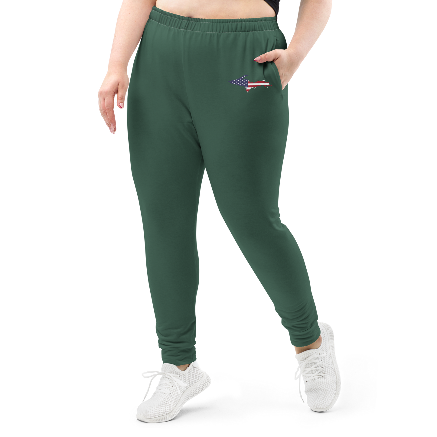 Michigan Upper Peninsula Joggers (w/ UP Outline) | Women's - Ginger Ale Green