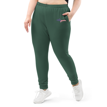 Michigan Upper Peninsula Joggers (w/ UP Outline) | Women's - Ginger Ale Green