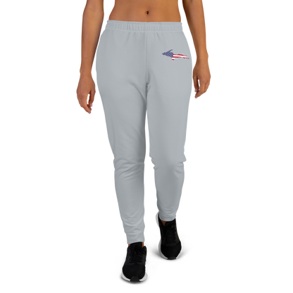 Michigan Upper Peninsula Joggers (w/ UP Outline) | Women's - Silver